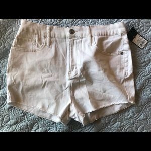 NWT white denim shorts.